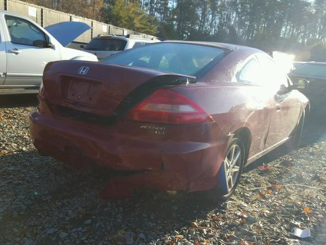 1HGCM82603A031718 - 2003 HONDA ACCORD EX RED photo 4