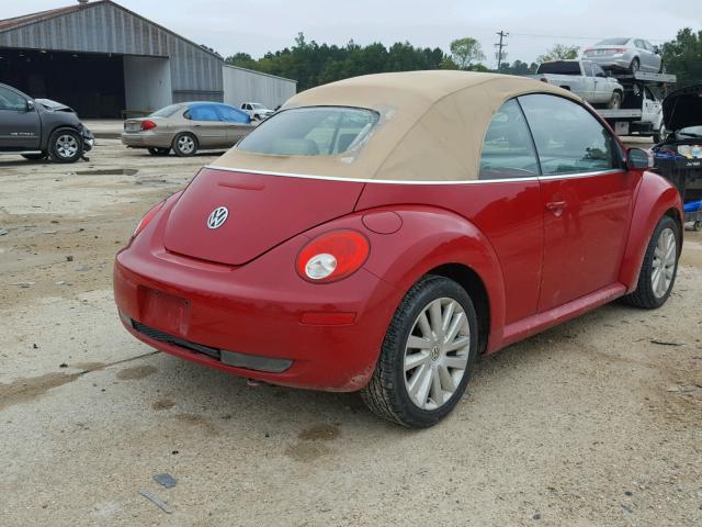 3VWRF31Y18M412283 - 2008 VOLKSWAGEN NEW BEETLE Qırmızı foto 4