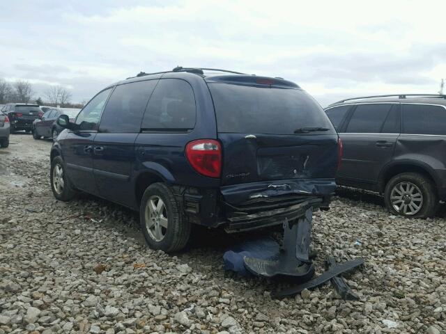 1D4GP25R76B543312 - 2006 DODGE CARAVAN SE BLUE photo 3