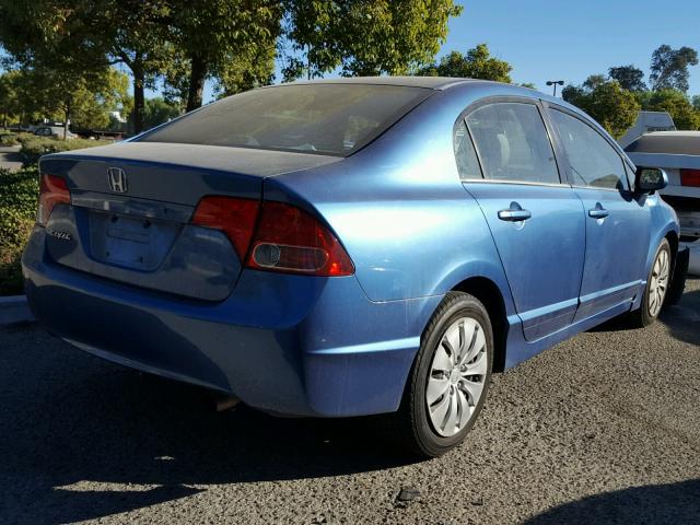 2HGFA16508H535516 - 2008 HONDA CIVIC LX BLUE photo 4