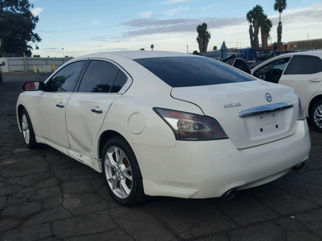 1N4AA5AP6DC842152 - 2013 NISSAN MAXIMA S WHITE photo 3