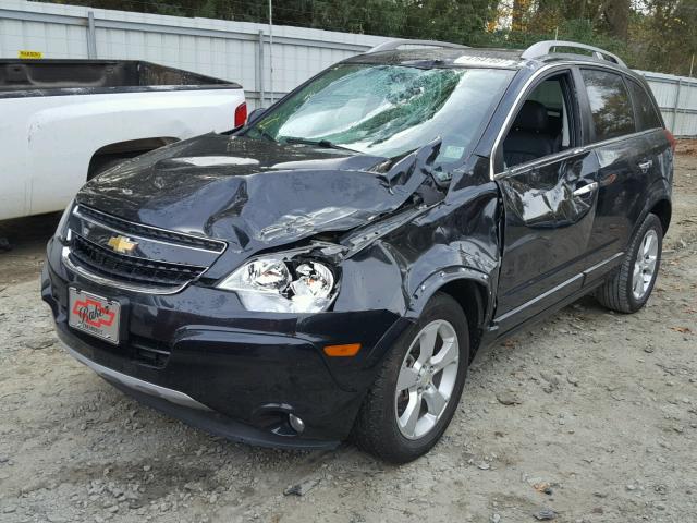 3GNAL4EK7ES615200 - 2014 CHEVROLET CAPTIVA LT BLACK photo 2