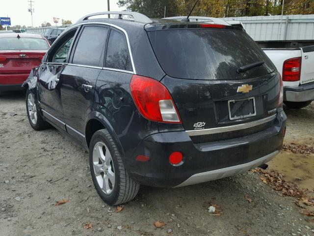 3GNAL4EK7ES615200 - 2014 CHEVROLET CAPTIVA LT BLACK photo 3