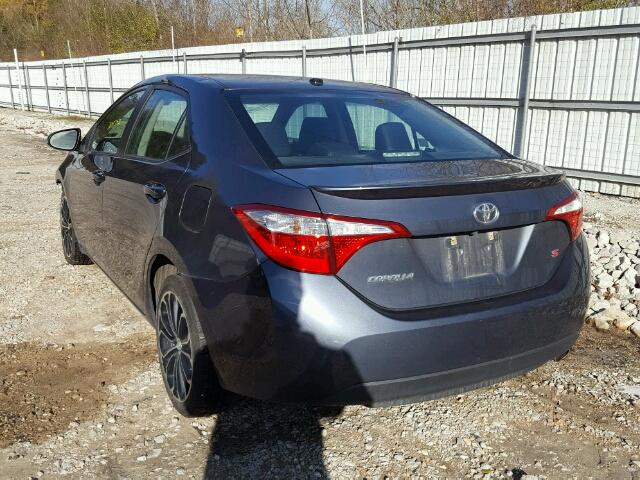 2T1BURHE2EC135754 - 2014 TOYOTA COROLLA L GRAY photo 3