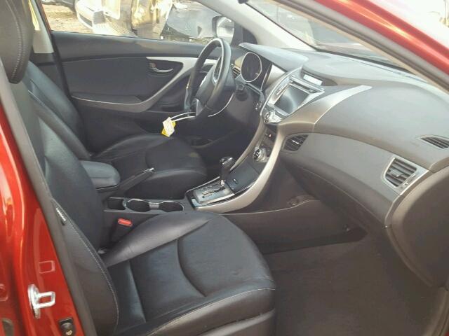 KMHDH4AE9DU660141 - 2013 HYUNDAI ELANTRA GL RED photo 5