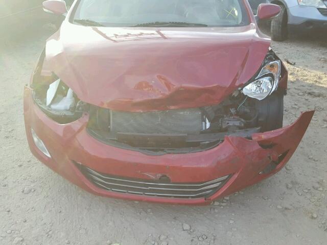 KMHDH4AE9DU660141 - 2013 HYUNDAI ELANTRA GL RED photo 9