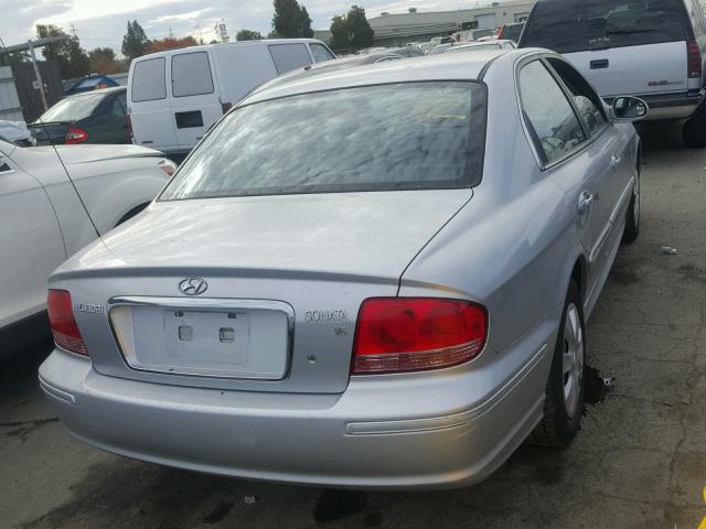 KMHWF25H94A001498 - 2004 HYUNDAI SONATA GL SILVER photo 4