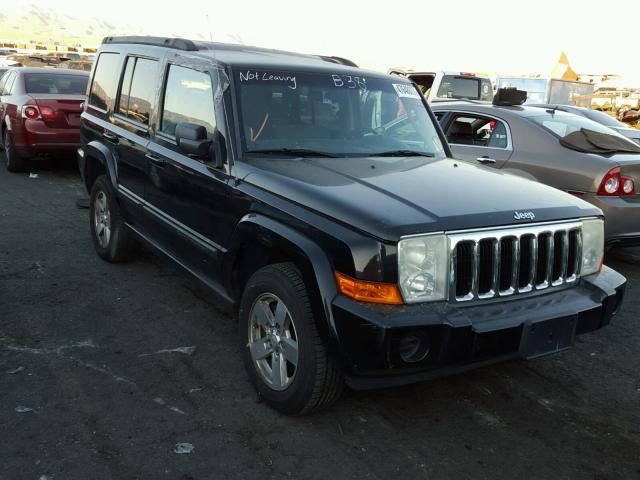 1J8HG48K37C570331 - 2007 JEEP COMMANDER BLACK photo 1