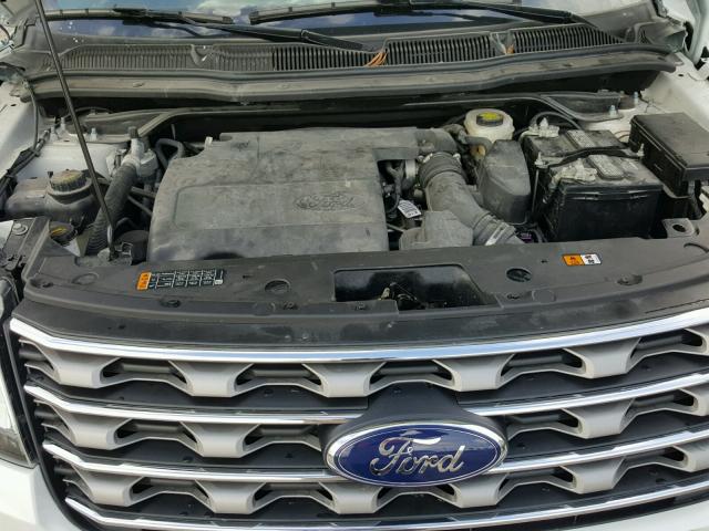 1FM5K8D88GGD10909 - 2016 FORD EXPLORER X WHITE photo 7