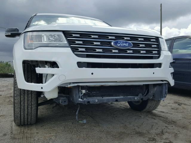 1FM5K8D88GGD10909 - 2016 FORD EXPLORER X WHITE photo 9