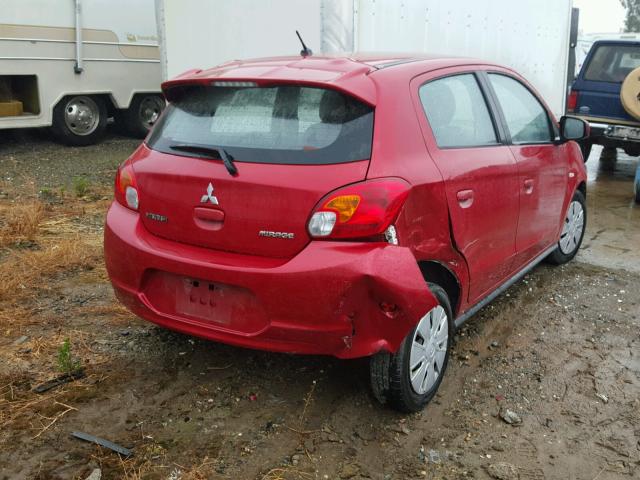 ML32A3HJ7FH040240 - 2015 MITSUBISHI MIRAGE DE RED photo 4