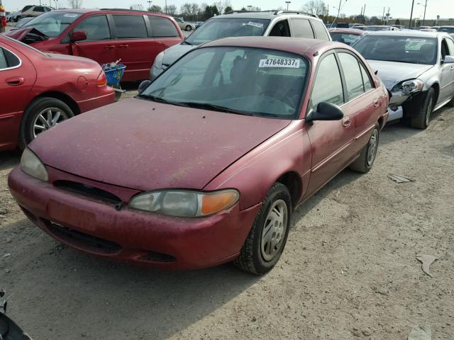 1FALP13P1VW125381 - 1997 FORD ESCORT LX RED photo 2