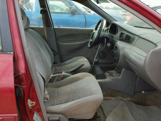 1FALP13P1VW125381 - 1997 FORD ESCORT LX RED photo 5