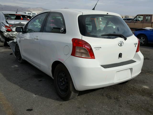 JTDJT923775068686 - 2007 TOYOTA YARIS WHITE photo 3