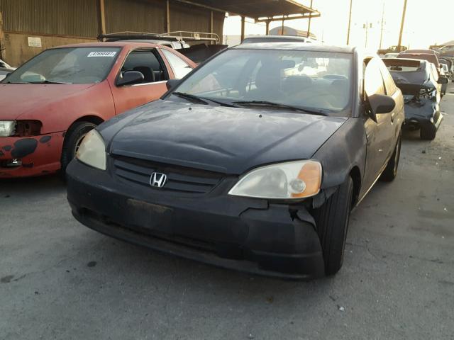 1HGEM21531L060873 - 2001 HONDA CIVIC LX BLACK photo 2