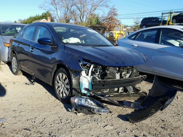 3N1AB7AP6HY290140 - 2017 NISSAN SENTRA S BLUE photo 1