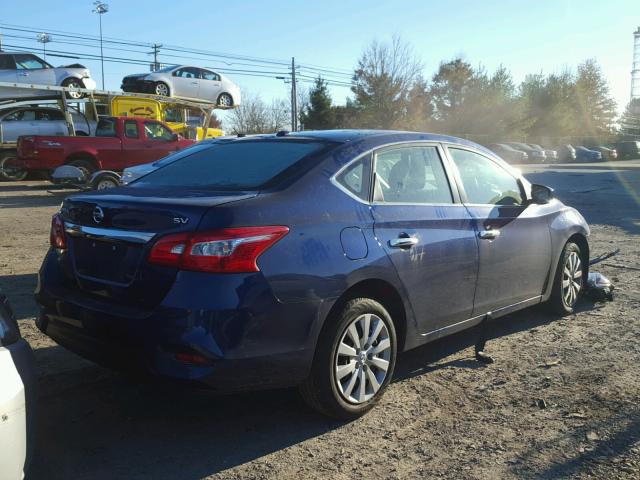 3N1AB7AP6HY290140 - 2017 NISSAN SENTRA S BLUE photo 4