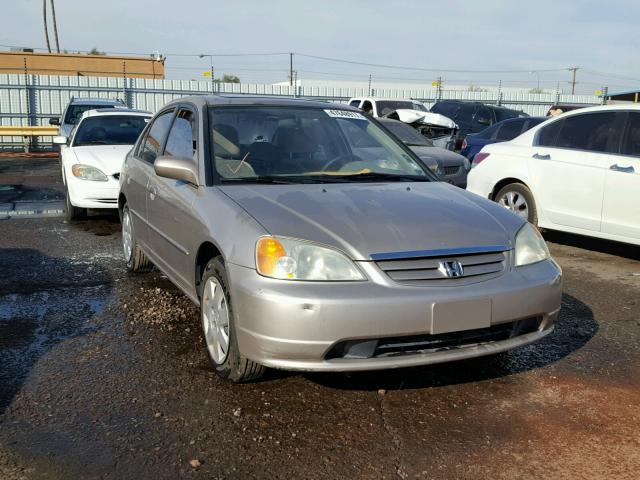 1HGES26792L003241 - 2002 HONDA CIVIC EX BEIGE photo 1