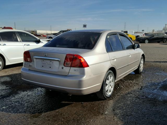 1HGES26792L003241 - 2002 HONDA CIVIC EX BEIGE photo 4