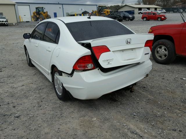 JHMFA36288S030721 - 2008 HONDA CIVIC HYBR WHITE photo 3