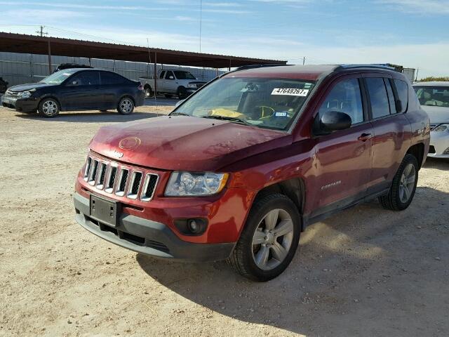 1C4NJCBA4CD651705 - 2012 JEEP COMPASS SP MAROON photo 2