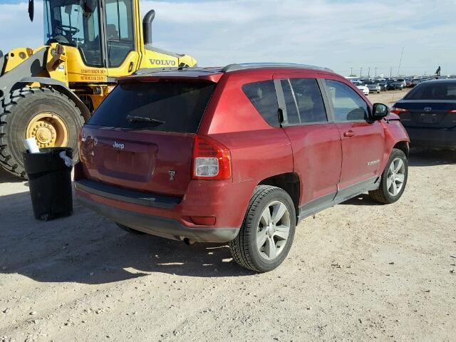 1C4NJCBA4CD651705 - 2012 JEEP COMPASS SP MAROON photo 4