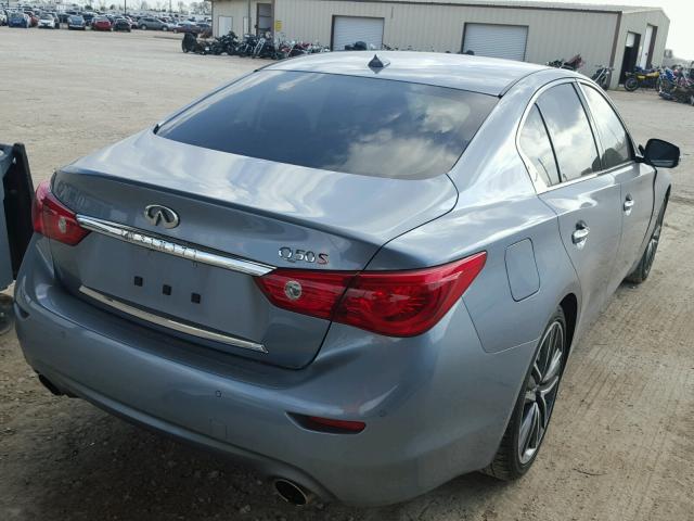 JN1BV7AP8FM355758 - 2015 INFINITI Q50 BASE BLUE photo 4