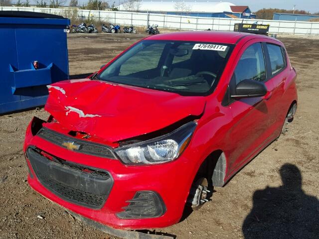 KL8CA6SA8GC609048 - 2016 CHEVROLET SPARK LS RED photo 2