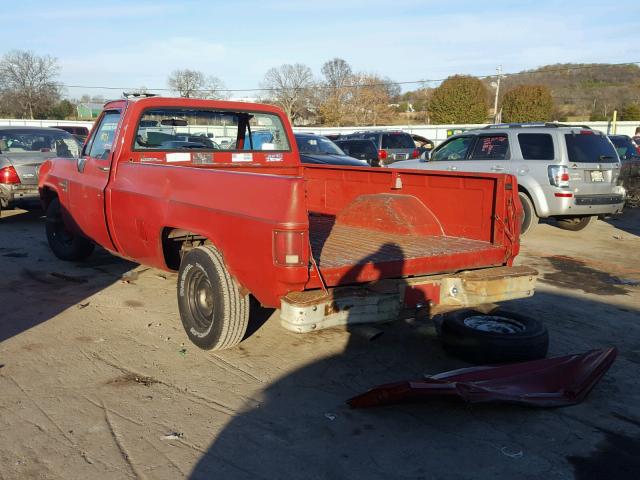 1GCDC14H7GS195818 - 1986 CHEVROLET C10 RED photo 3