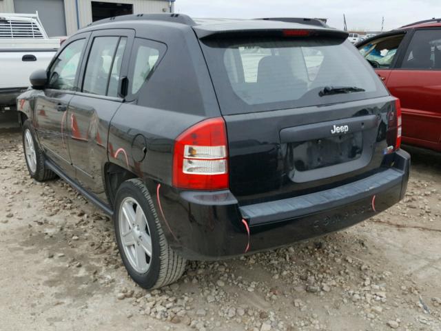 1J8FT47098D777207 - 2008 JEEP COMPASS SP BLACK photo 3