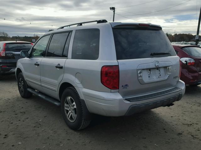 5FNYF184X5B047026 - 2005 HONDA PILOT EX SILVER photo 3