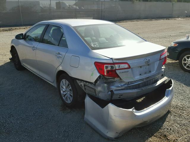 4T4BF1FK0CR190970 - 2012 TOYOTA CAMRY BASE SILVER photo 3