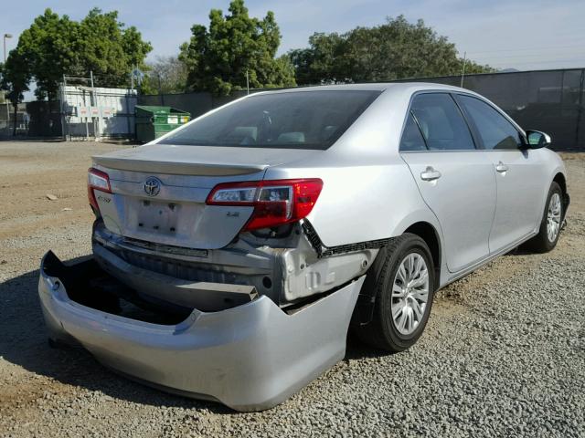 4T4BF1FK0CR190970 - 2012 TOYOTA CAMRY BASE SILVER photo 4