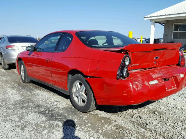 2G1WW12E649309807 - 2004 CHEVROLET MONTE CARL RED photo 3