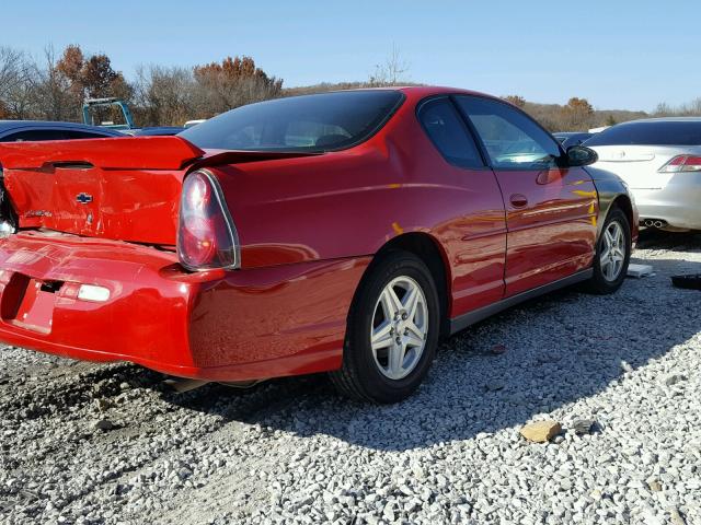 2G1WW12E649309807 - 2004 CHEVROLET MONTE CARL RED photo 4