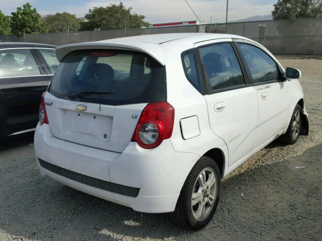 KL1TG6DE8BB121861 - 2011 CHEVROLET AVEO LT WHITE photo 4