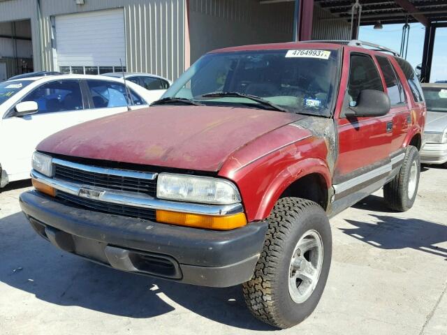 1GKDT13W6S2527308 - 1995 GMC JIMMY RED photo 2