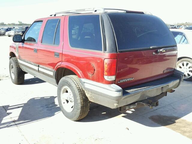 1GKDT13W6S2527308 - 1995 GMC JIMMY RED photo 3