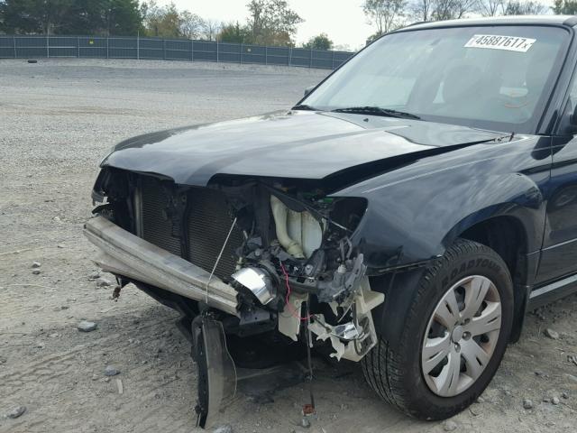 JF1SG636X8H705771 - 2008 SUBARU FORESTER 2 BLACK photo 9