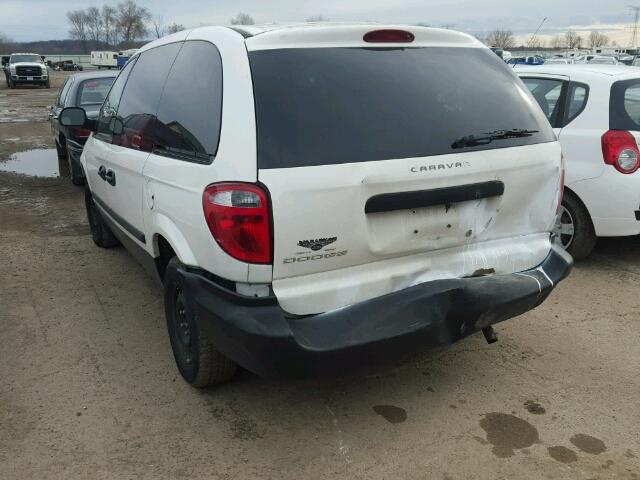 1D4GP25E85B237179 - 2005 DODGE CARAVAN SE WHITE photo 3