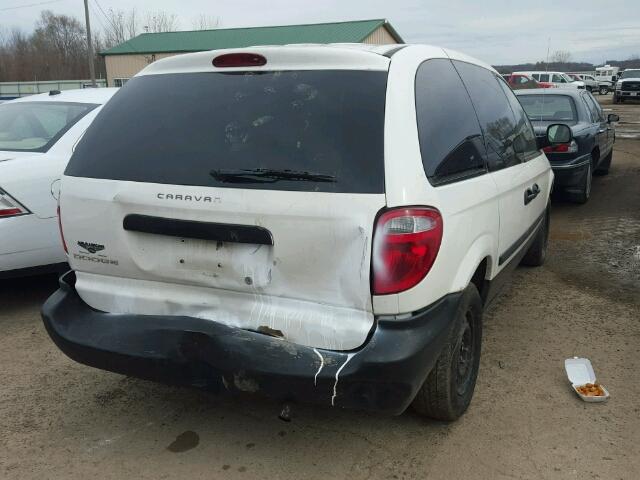 1D4GP25E85B237179 - 2005 DODGE CARAVAN SE WHITE photo 4