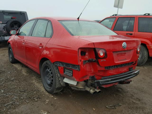 3VWJZ71K79M126351 - 2009 VOLKSWAGEN JETTA S RED photo 3