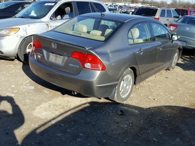 JHMFA36256S012951 - 2006 HONDA CIVIC HYBR GRAY photo 4