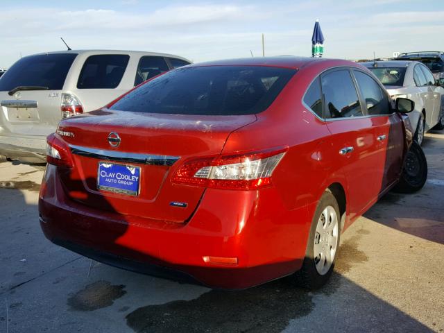 3N1AB7AP2EY317510 - 2014 NISSAN SENTRA S RED photo 4