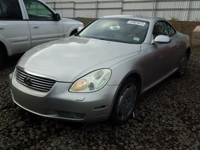 JTHFN48Y820012086 - 2002 LEXUS SC 430 SILVER photo 2