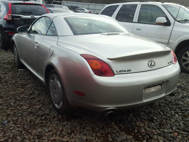 JTHFN48Y820012086 - 2002 LEXUS SC 430 SILVER photo 3