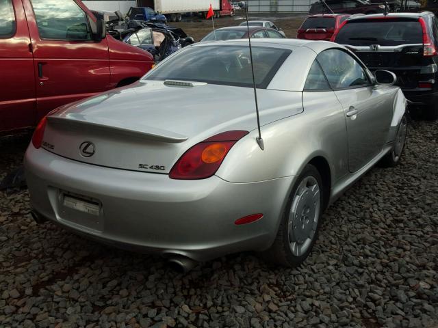 JTHFN48Y820012086 - 2002 LEXUS SC 430 SILVER photo 4