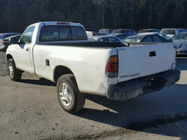 5TBJN321X2S257768 - 2002 TOYOTA TUNDRA WHITE photo 3