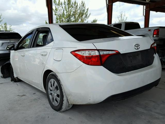 2T1BURHE4FC347525 - 2015 TOYOTA COROLLA L WHITE photo 3