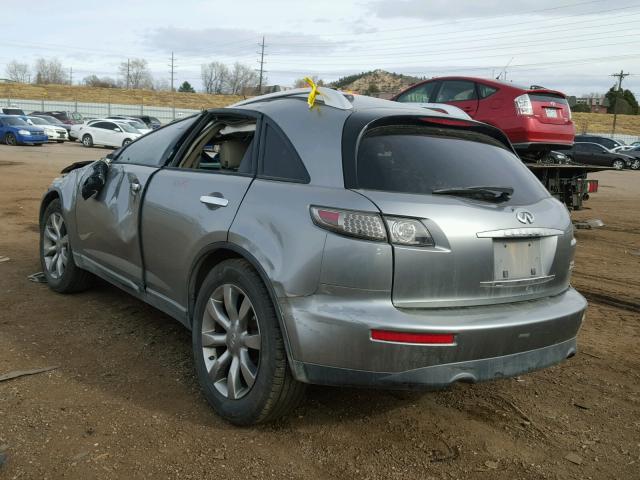 JNRAS08W15X204134 - 2005 INFINITI FX35 GRAY photo 3